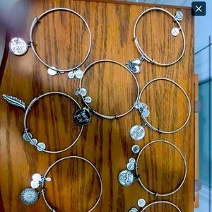 Alex and ani bracelets silver.